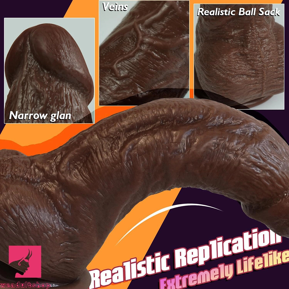 7.87in PVC Lifelike Dildo With Suction Cup Anal Sex Toy For Vaginal Massager