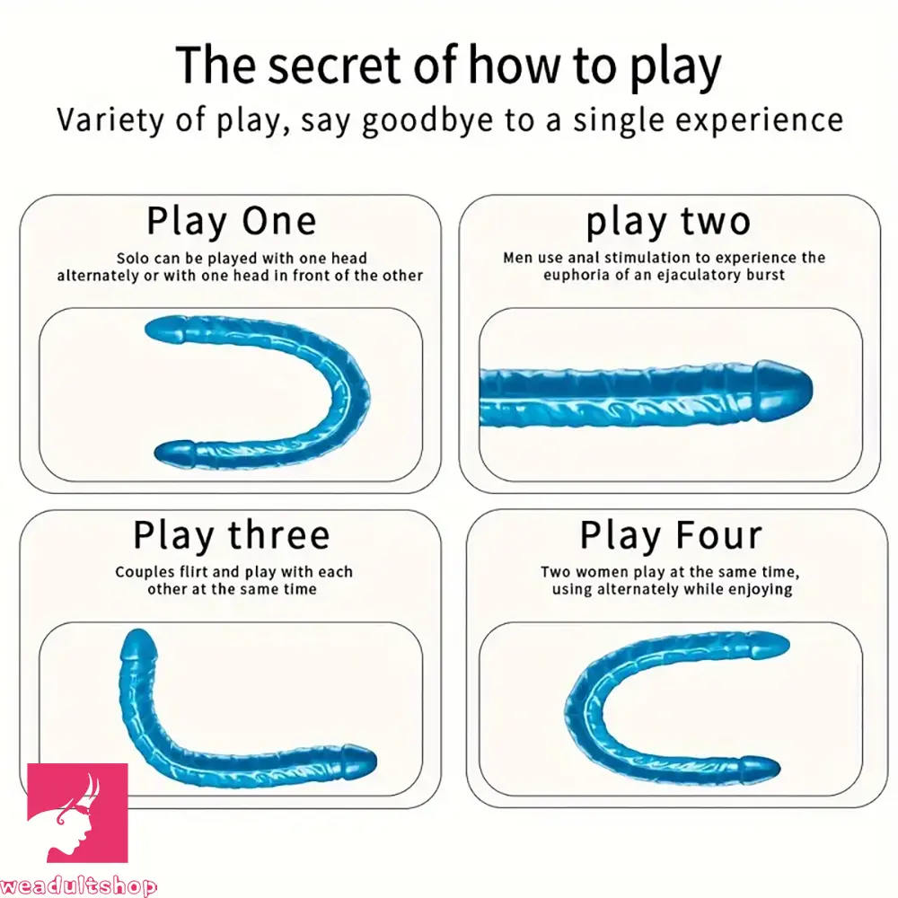 13.2in 16.9in Long Big Double Sided Dildo For Women Men Deep Play