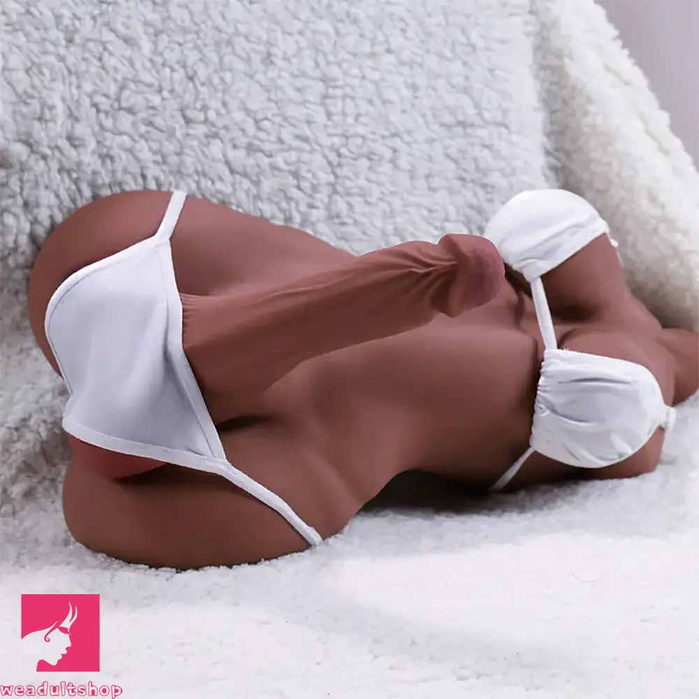 7.09in Realistic Transgender Sex Doll Torso With Lifelike Silicone Dildo