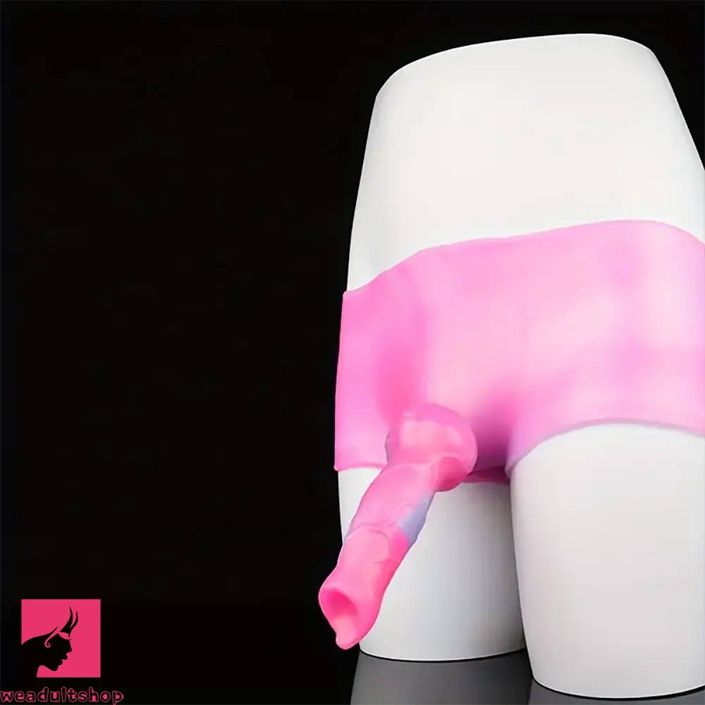 6.25in Silicone Dog Knot Soft Animal Dildo Wearable Panty For Role