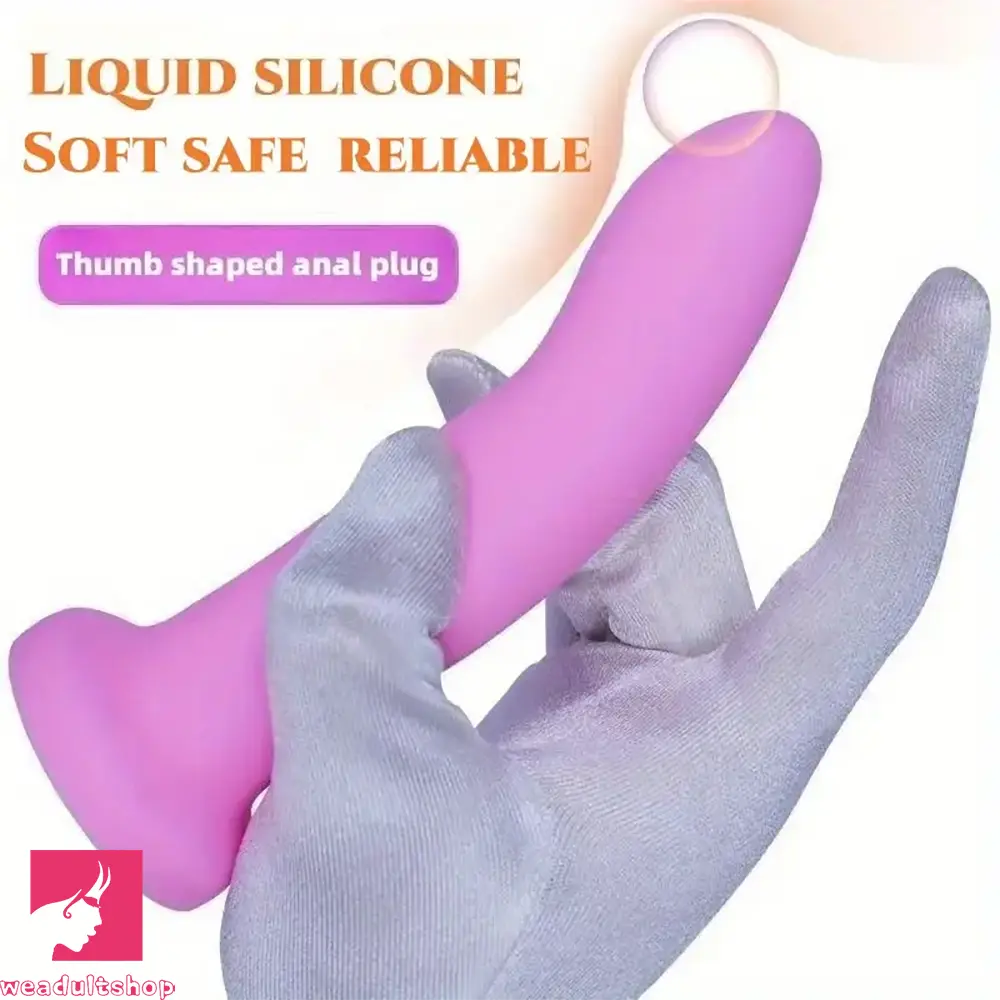5.31in 6.69in 7.68in Thumb Shaped Silicone Soft Colored Cock Dildo
