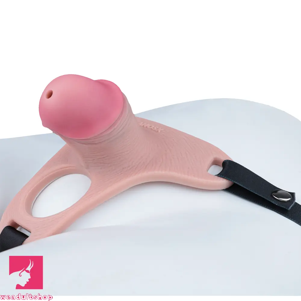 4.33in Strap on Chastity Dildo Wearable Realistic Cock Cage For Men Dilator