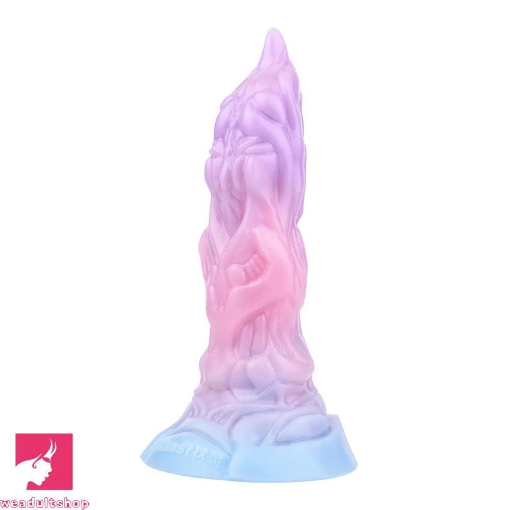 7.08in Odd Silicone Soft Squeeze Inflatable Alien Cock Dildo Self-Retreative