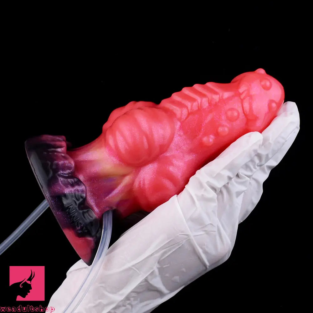 5.71in Fantasy Knot Spiked Silicone Soft Inflatable Spraying Water Real Dildo