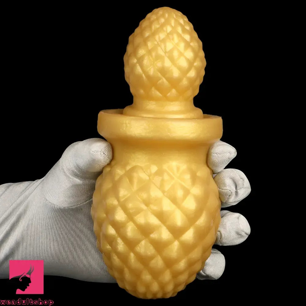 2.95in 4.52in Newbie Gold Silicone Soft Suction Cup Mini Anal Plug Dildo