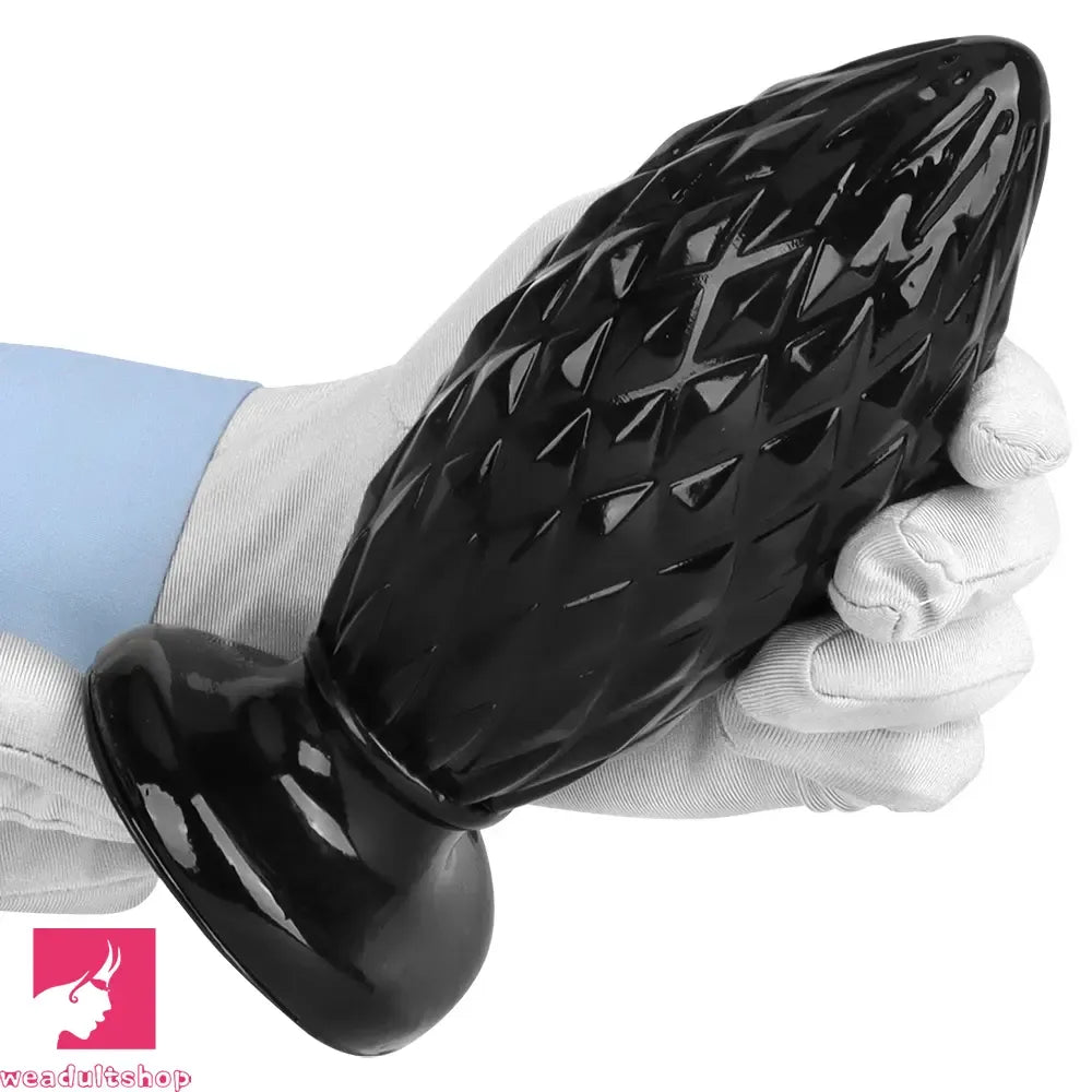 7.48in Black PVC Butt Plug Dildo For Men And Women Sexual Intimate Sex