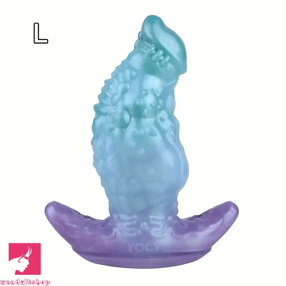 5.51in 7.04in 8.74in Liquid Silicone Anal Plug Strap-On Monster Odd Dildo