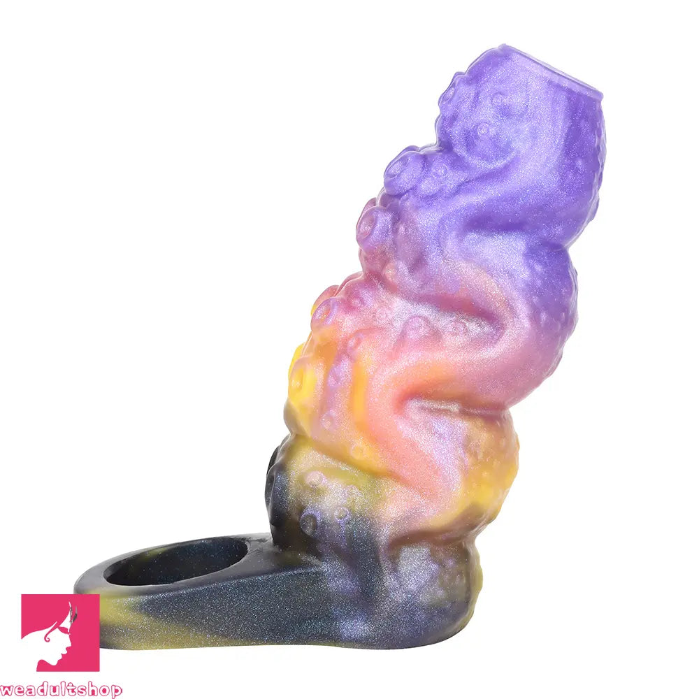 4.96in Sathos Euvoros Tentacle Silicone Soft Dildo Sleeve Penis Extender