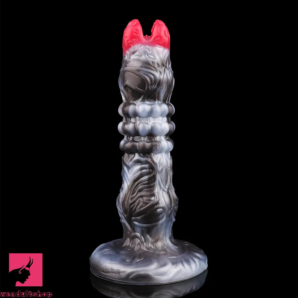 9.88in Ovipositor Egg Laying Inflatable Big Dildo Silicone Penis Texture