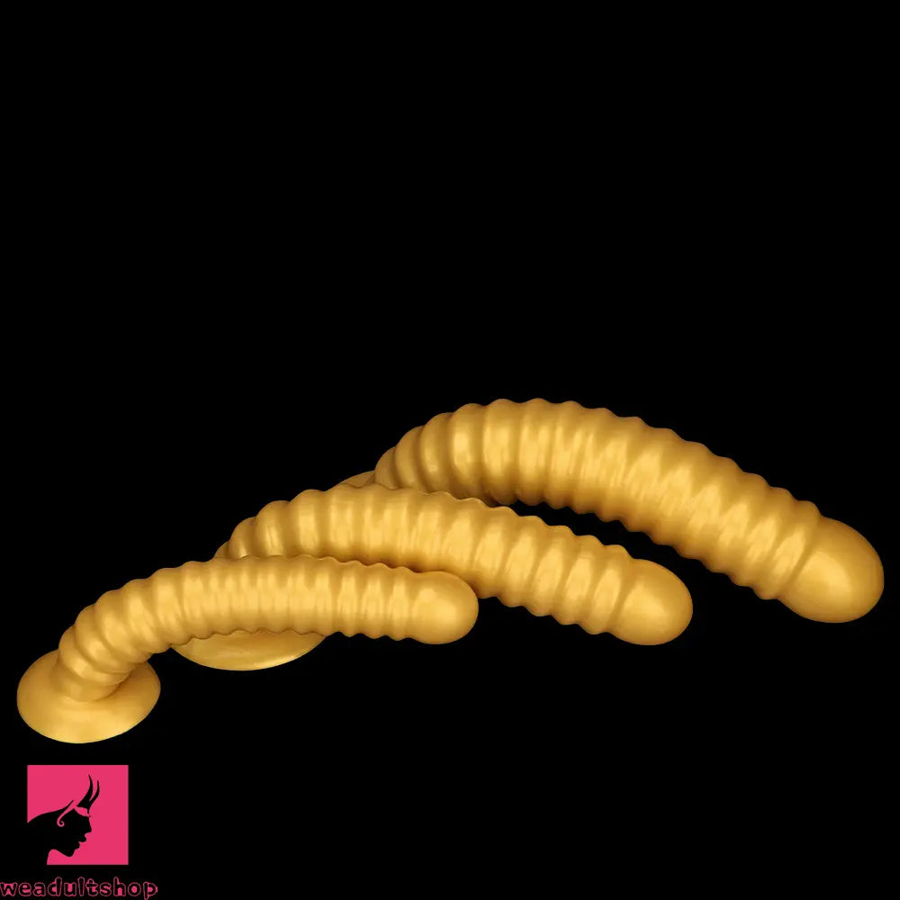 9.64in 11.81in 13.18in Golden Silicone Thread Soft Big Dildo Masturbator