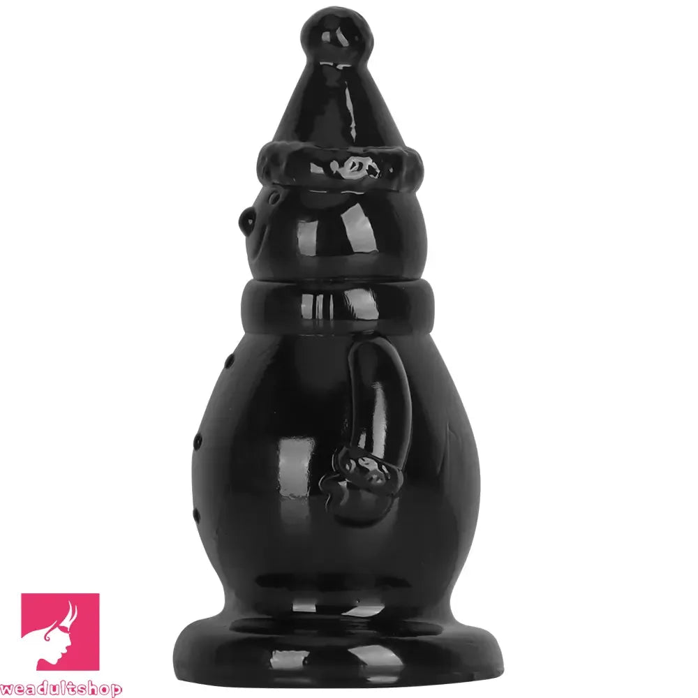 6.3in Snowman PVC Black Fantasy Odd Butt Plug Dildo For Sex Flirting