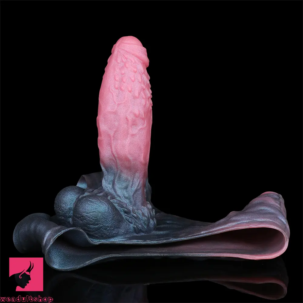 9.37in Spiked Monster Hollow Dildo Harness Pants Strap on Big Sex Toy