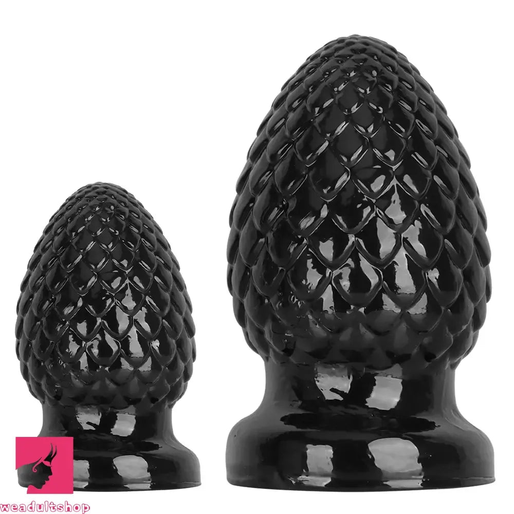 3.93in 5.9in Newbie Clit Female Masturbator PVC Black Butt Plug Dildo