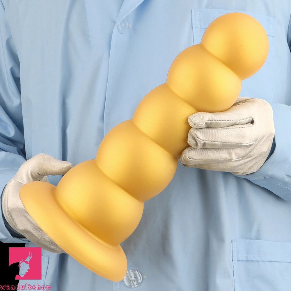 7.08in 9.05in 10.62in Silicone Soft Five-Bead Pull-Bead Butt Plug Cock Dildo