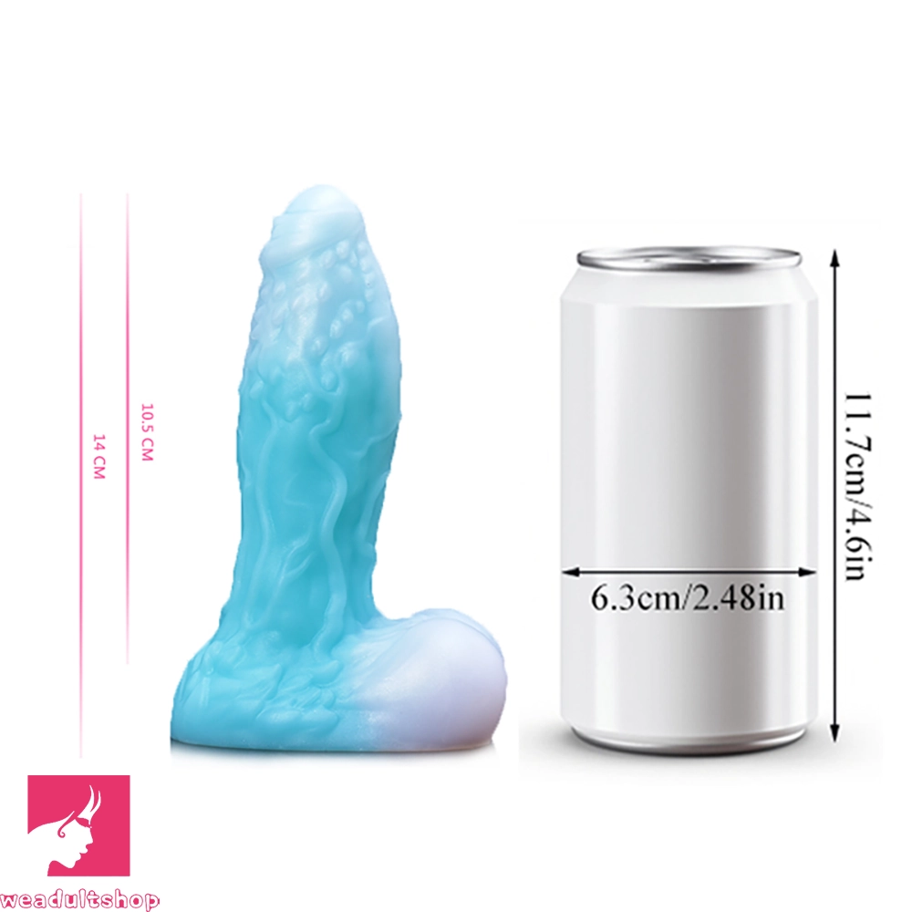 5.51in Silicone Uncut Luminous Monster Soft Dildo For Women Men Prostate