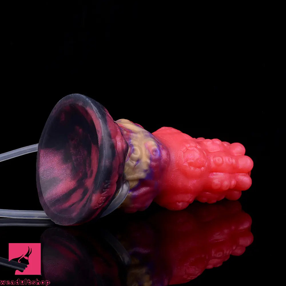 5.91in Fantasy Weird Silicone Soft Inflatable Spraying Water Dildo For Sex