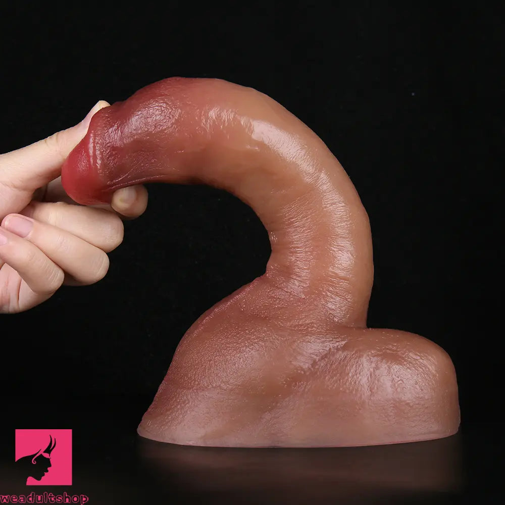 8.66in Liquid Silicone Dual Hardness Soft Big Dildo For Anal Masturbation