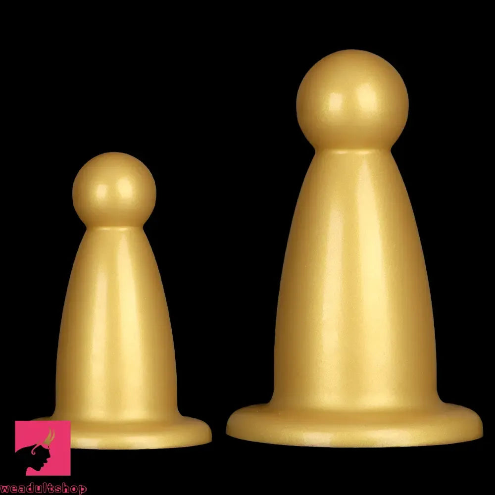 5.7in 7.87in Golden Silicone Soft Thick Butt Plug Dildo For Women Sex Toy