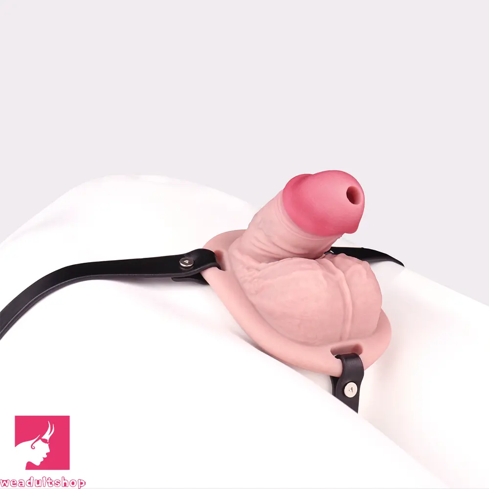 4.33in Real Hollow Chastity Cage Dildo Female Couples Anal Insertor