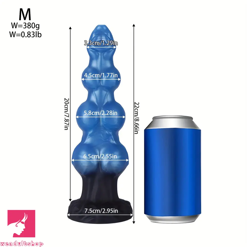 7.48in 8.66in 10.43in Soft Big Penis Realistic Texture Knot Dildo For G Spot
