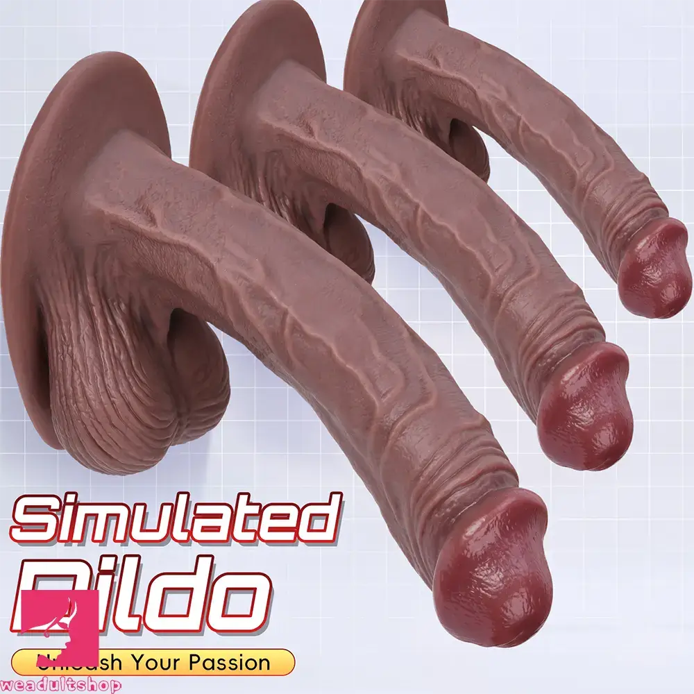 5.5in 7.2in 8.6in Lifelike Sensation Silicone Soft Dildo For Prostate Anal Cock