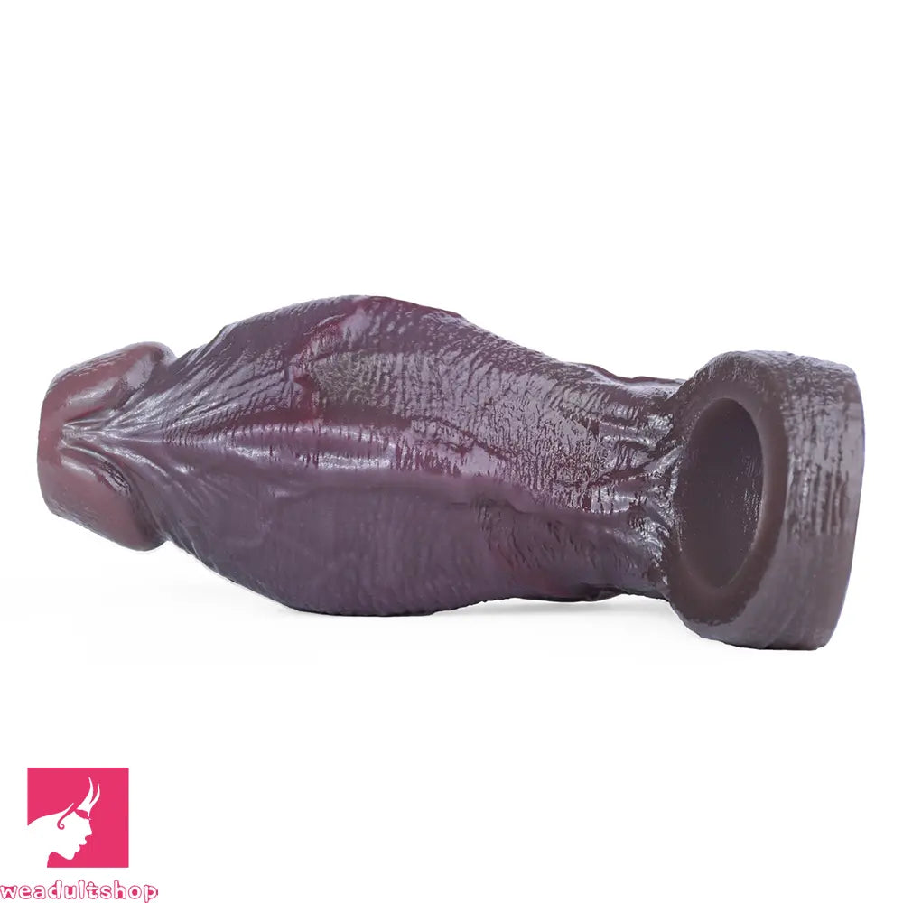 4.8in Platinum Silicone Real Lifelike Skin Dildo Sleeve Soft Male Cock Sleeve