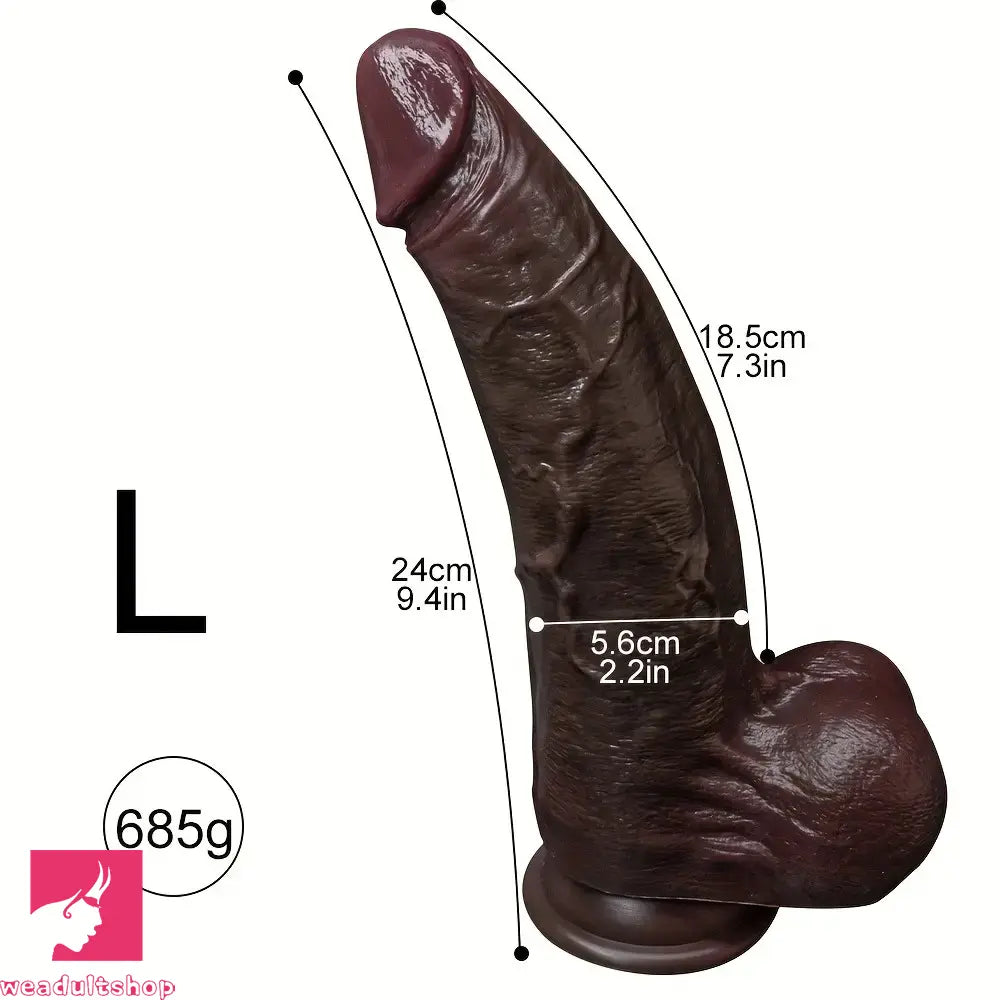 8.3in 9.4in Silicone Flexible Lifelike Thick Big Sharp Tip Design Soft Dildo