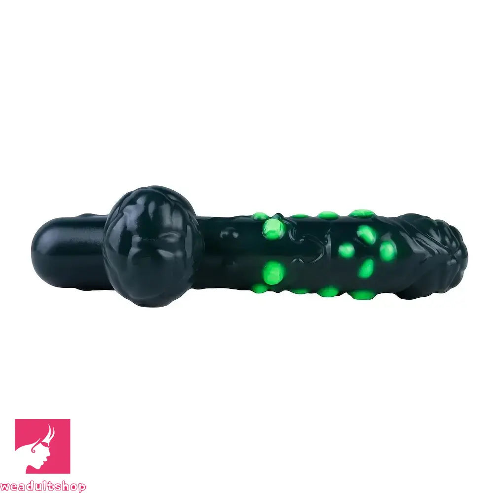 8.46in Liquid Silicone Soft Fantasy Spiked Handle Dildo Handy Masturbator