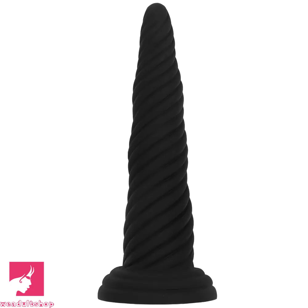 8.26in 10.43in 12in Silicone Thread Black Big Soft Dildo Anal Masturbator