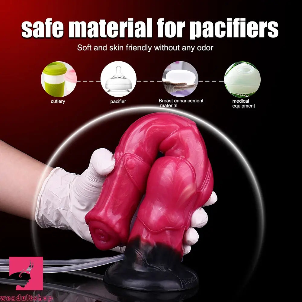 11.7in Fantasy Knotted Silicone Soft Big Ejaculating Horse Cock Dildo