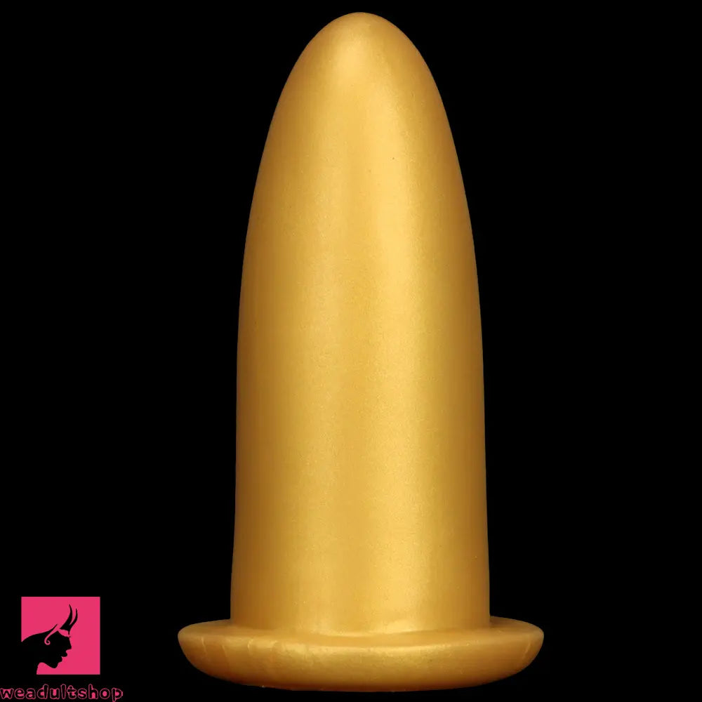 4.72in 5.7in 7.08in 8.26in Gold Silicone Soft Thick Missile Design Dildo Toy