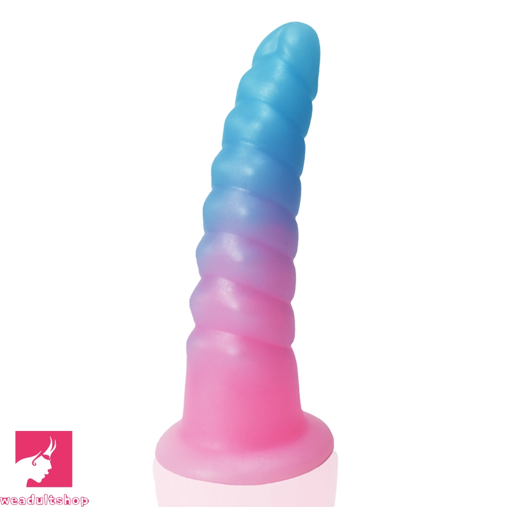 7.28in Luminous Soft Silicone Fantasy Dildo Silicone Dick For Anal Prostate