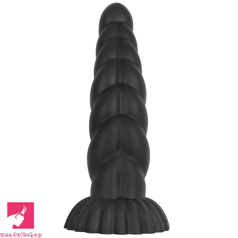 14.76in Silicone Black Extra Large Thick Anal Plug Dildo For Masturbation
