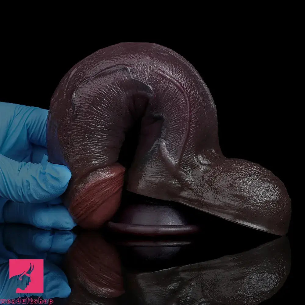 7.75in Dual Density Silicone Soft Real Dildo Love Orgasm Uncut Pleasure Toy