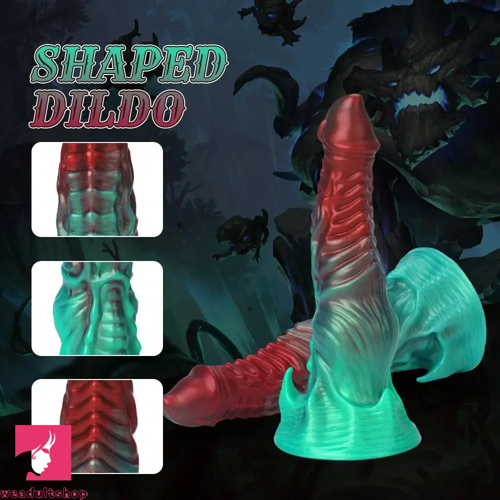 8.26in 9.25in 11.41in Alien-Shaped Silicone Adult Sex Fantasy Monster Dildo