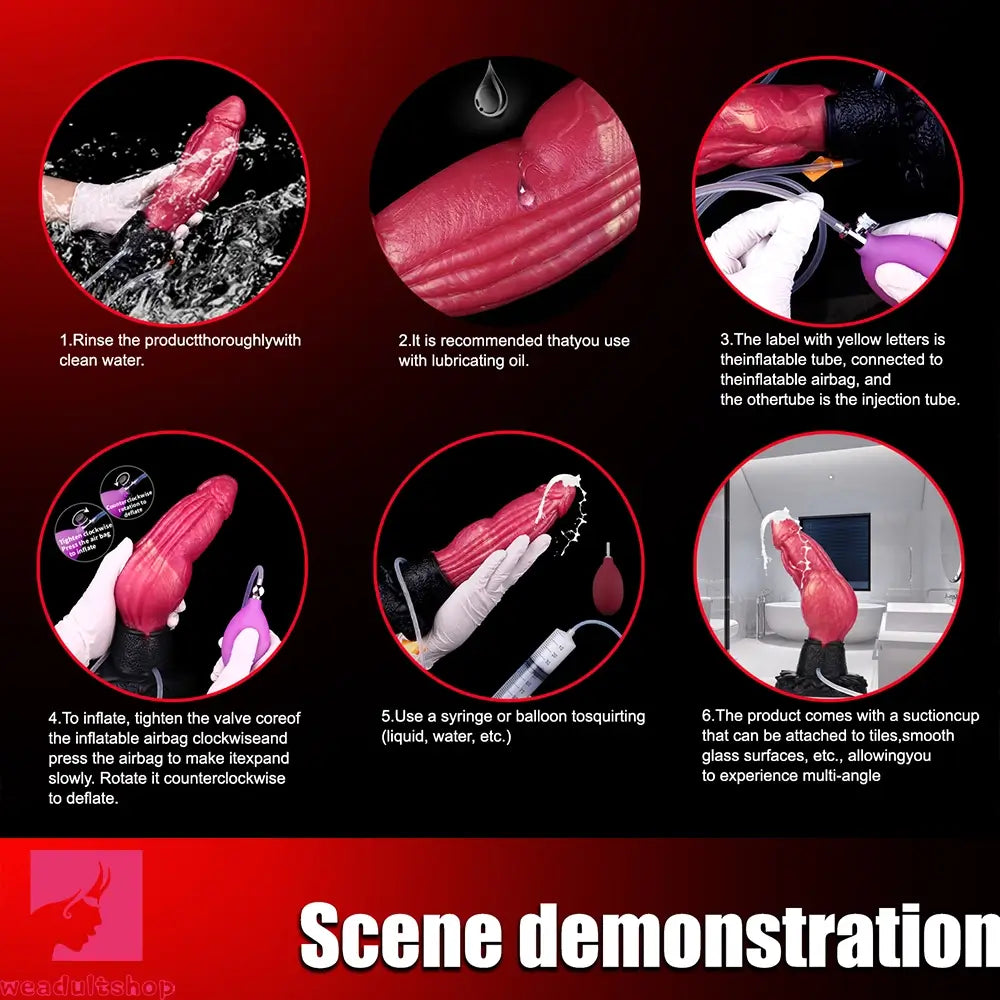 9.84in Cumming Knot Silicone Big Soft Dildo Penis Anal Dildo Sex Cock