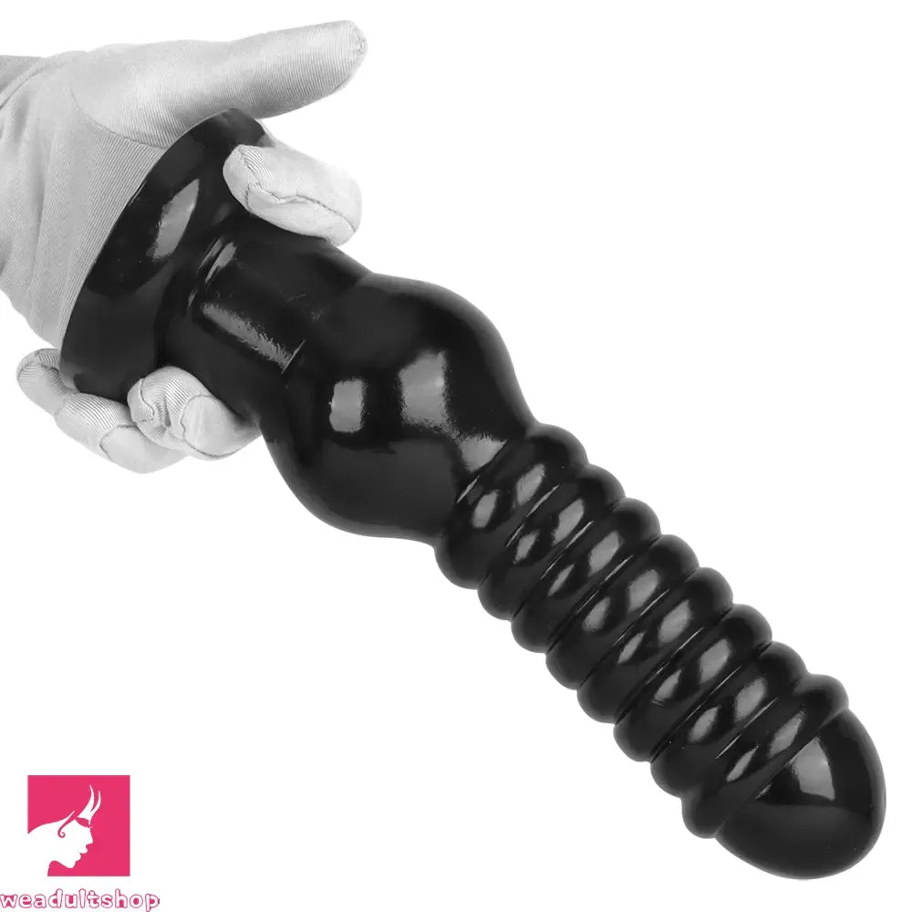 9.64in Knot Big Black Butt Plug PVC Dildo Suction Cup Knotting Cock Dildo