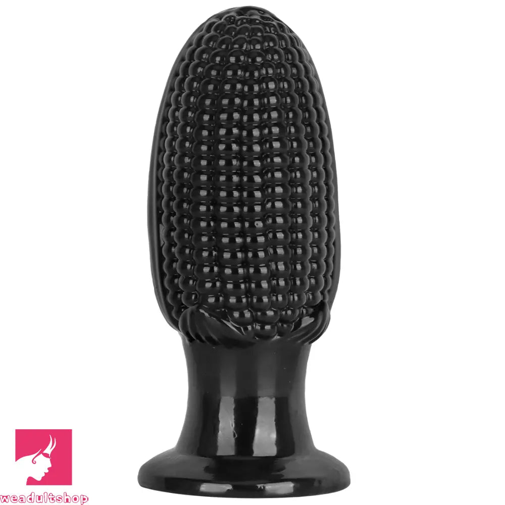 5.9in 6.7in 8.07in Black PVC Thread Granules Corn Dildo For Anal Cock
