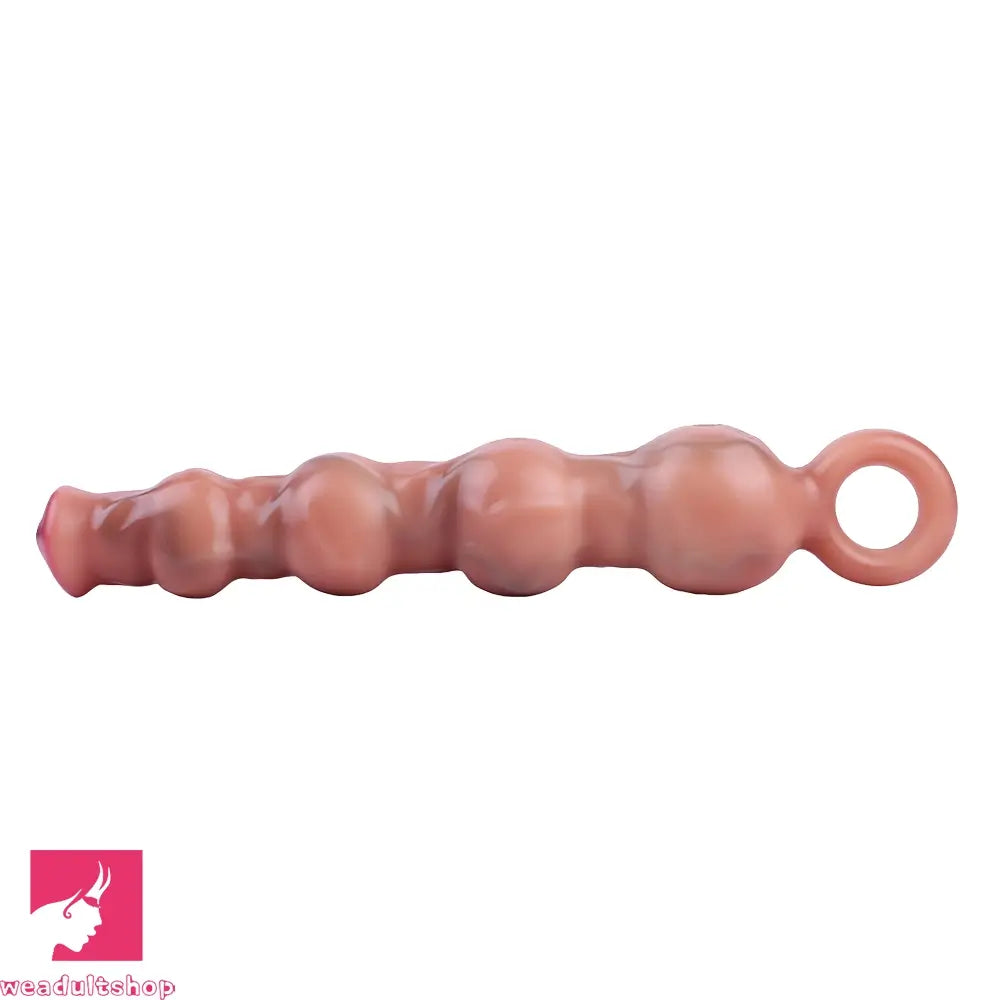 10.5in Big Vibrating Silicone Pulling Beads G Spot Horse Dildo With 3 Motors