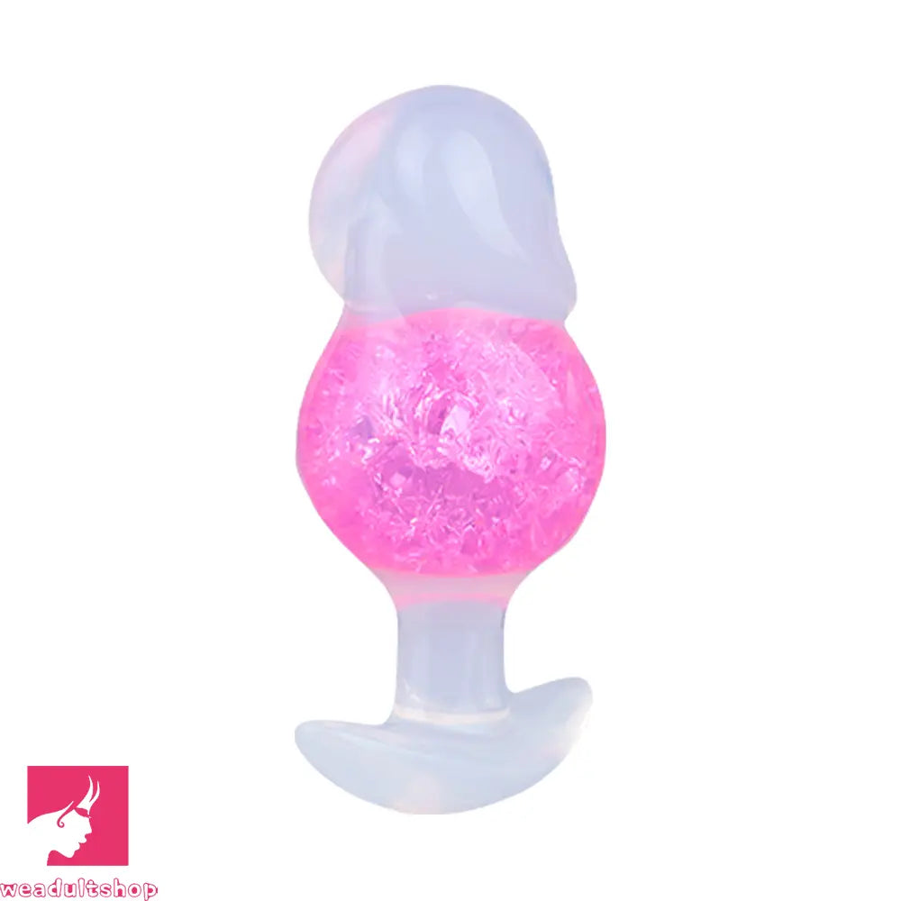 4.96in Luminous Silicone Anal Beads Dildo Anal Sex Toy For Adult Cock