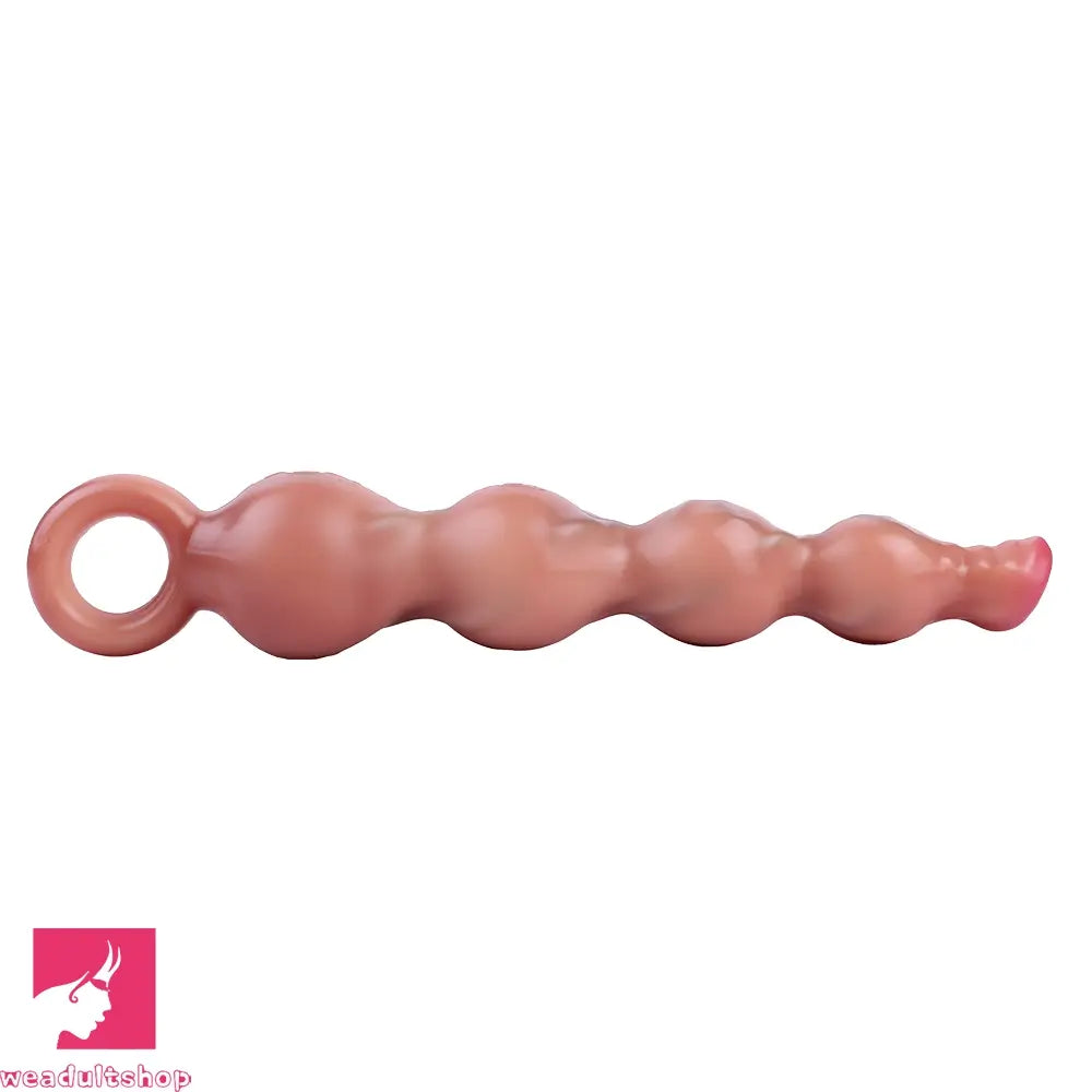 10.2in Big Vibrating Silicone Soft Pulling Beads Horse Dildo With 3 Motors