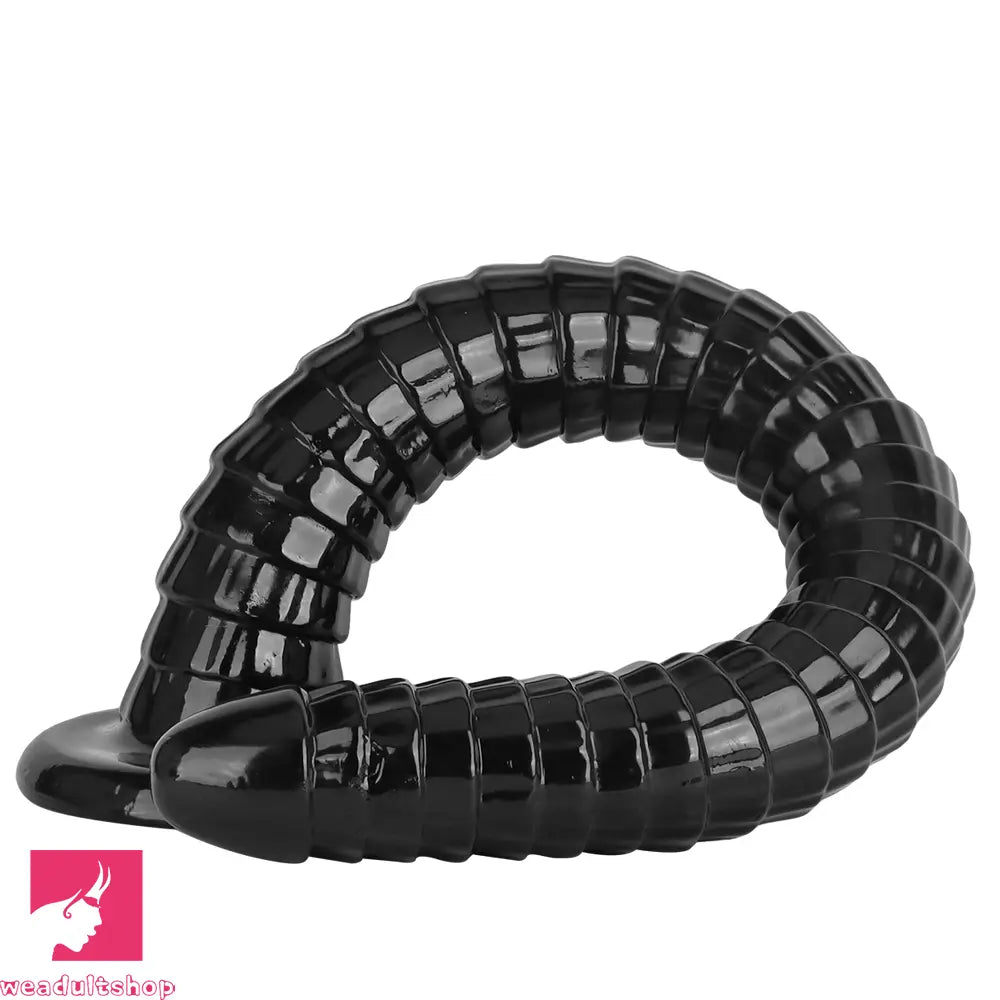 31.5in Black PVC Huge Long Masturbator For Women Gay Dildo Cock Toy