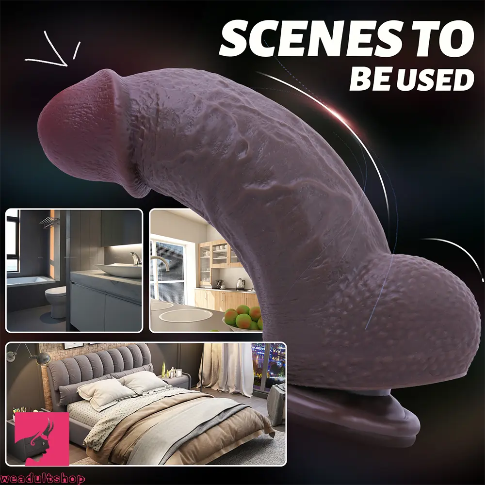 8in Silicone Soft Thick Lifelike Dildo For Female Masturbation Cock Toy