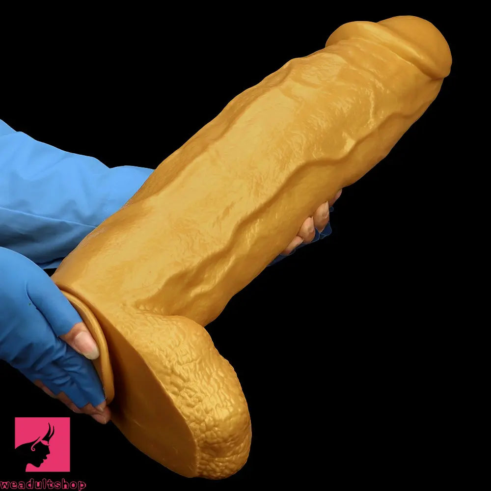 18.11in Gold Silicone Soft Huge Thick Long Dildo For Anus Vagina Cock