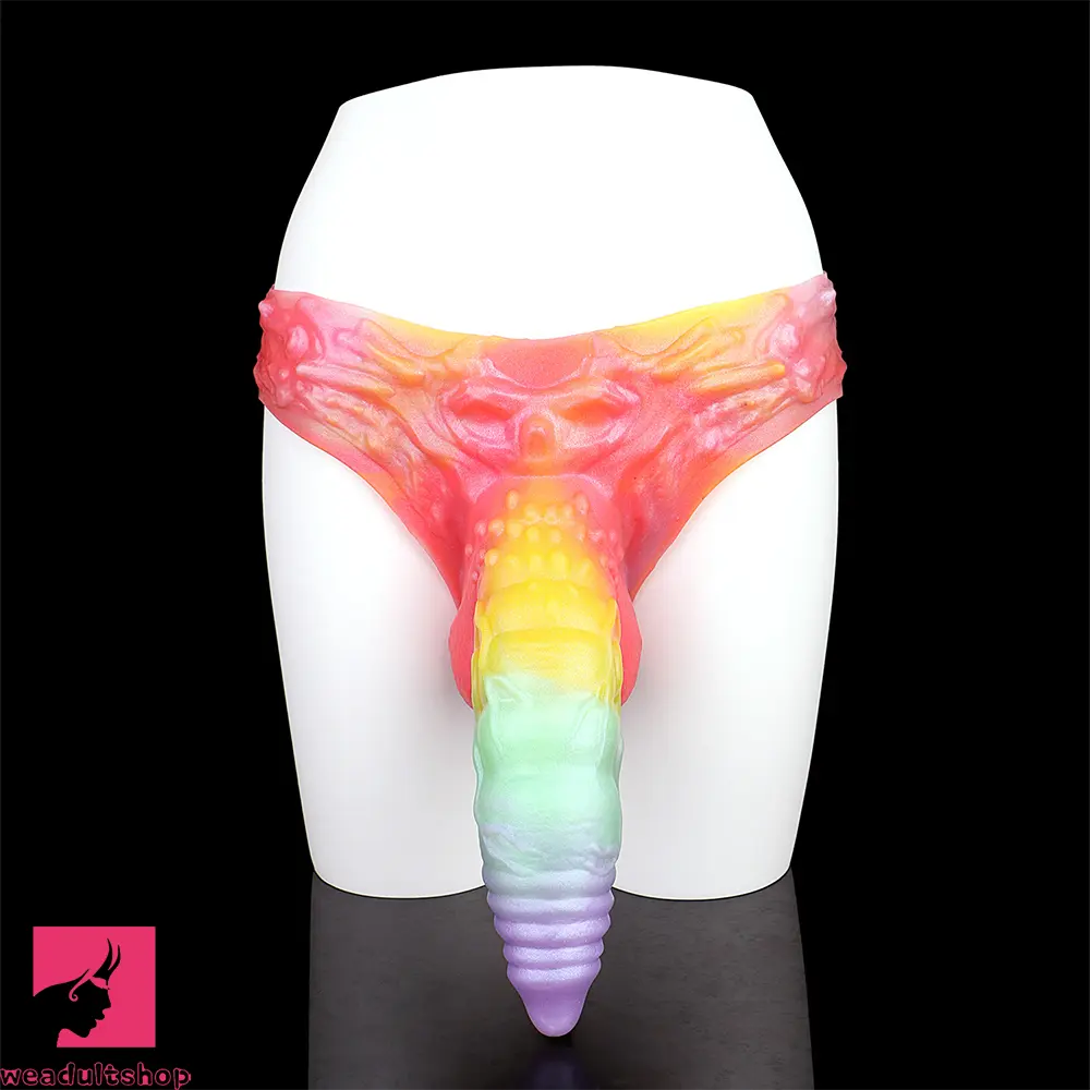 9.92in Sheath Strap on Dildo Silicone Monster Creature Cock Big Cock Dildo