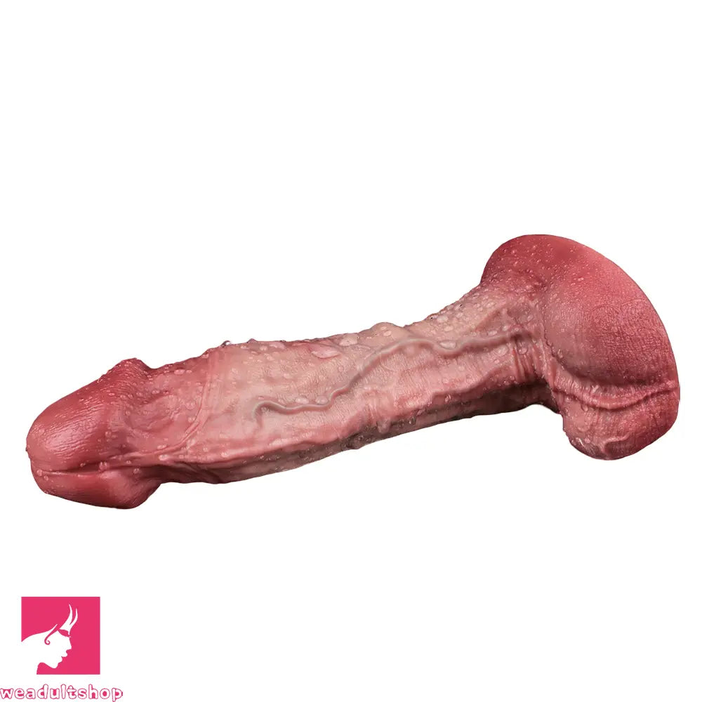 9.33in Double-layer Liquid Silicone Skin-like Realistic Extra Cock Dildo