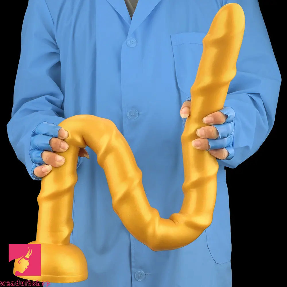 33.46in Golden Silicone Super Long Huge Dildo Couples Pleasure Solo