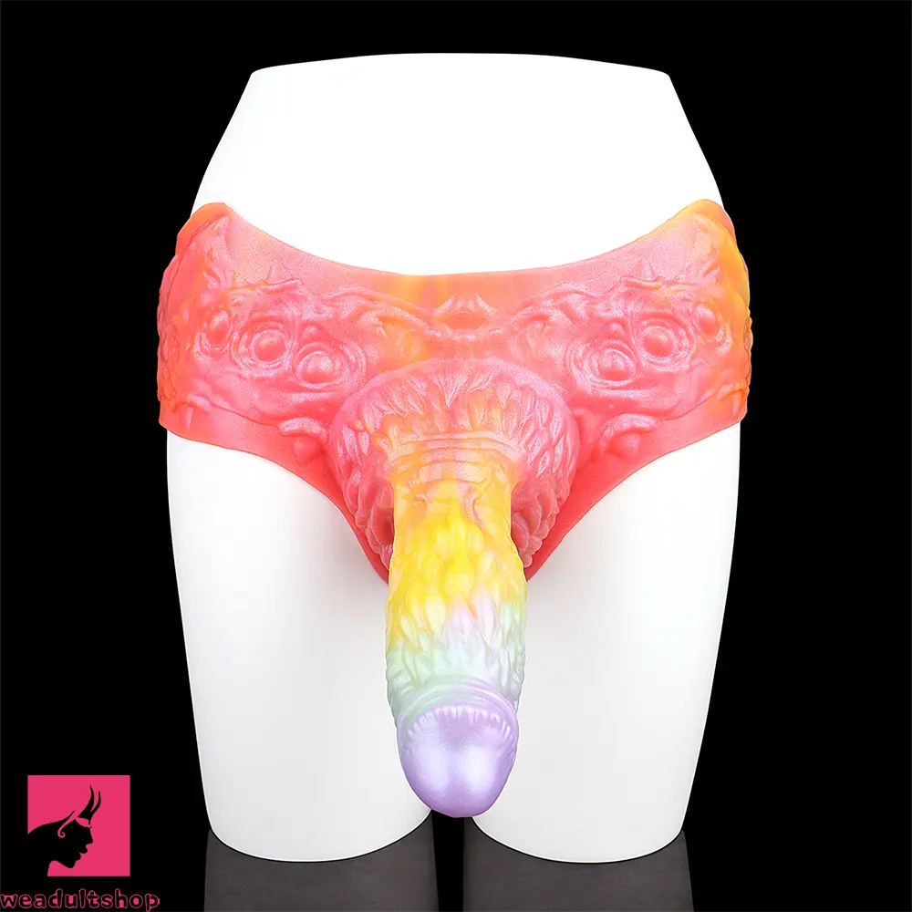9.17in Monster Fantasy Silicone Soft Strap on Hollow Dildo Panty Cock