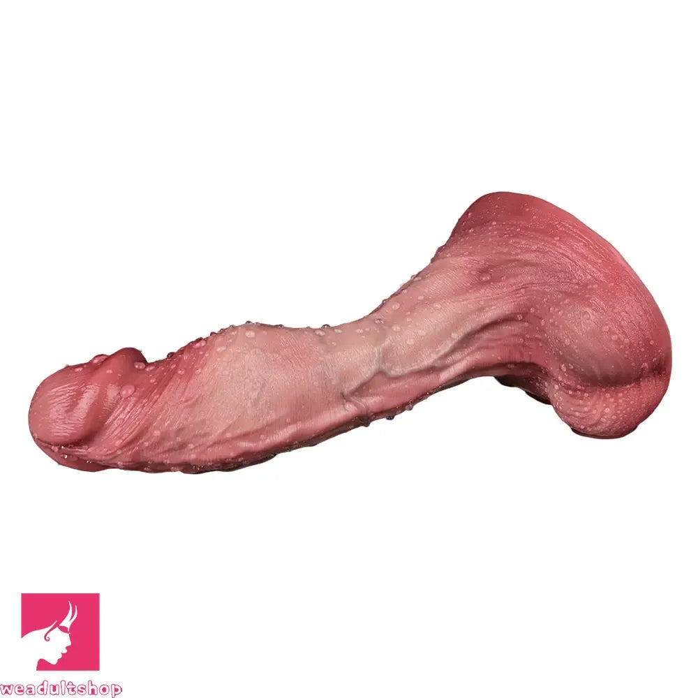 8.86in Double-layer Liquid Silicone Skin-like Soft Dildo Adult Toy Women