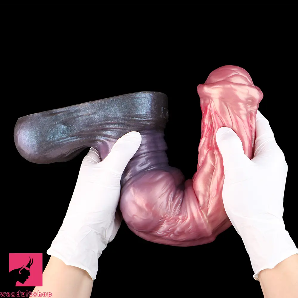 8.74in 10.66in 13.3in Fantasy Dual Layer Silicone Muscle Horse Cock Dildo